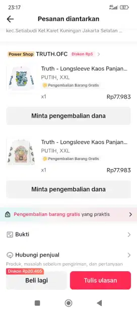 2kaos baru ukuran xxl merk truth