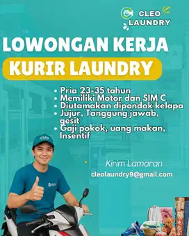 Dibutuhkan Kurir Antar Jemput Laundry