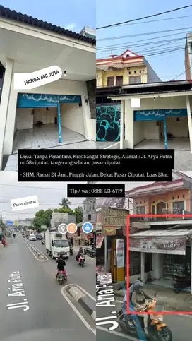 DIJUAL KIOS SANGAT STRATEGIS - PASAR CIPUTAT