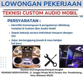 Teknisi Custom Audio Mobil