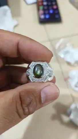 Natural black sapphire