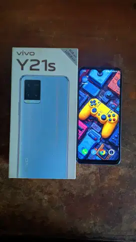 Jual cepat HP Vivo Y21s Ram 4+1/128 Fullset Semua Ori Siap pakai