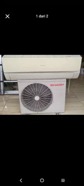 Dijual AC Sharp 1/2pk normal , dingin lengkap pasang