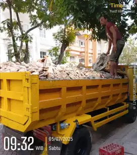 Jasa buang sampah proyek tanah & jual urugan puing