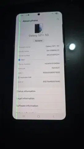 LCD Samsung S21 plus ORIGINAL COPOTAN minus garis