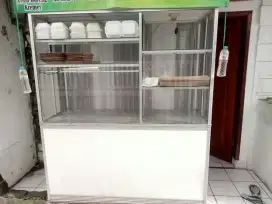 etalase ukuran tinggi 120 panjang 1.5 mtr