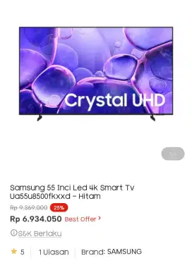 Samsung led smart 55 inci 4k 55UA8500FKXXD