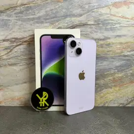 iPhone 14 Purple 128GB Garansi iBox ON Fullset - LikeNew.!!
