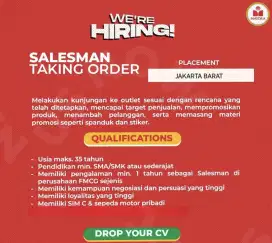 Salesman Taking Order