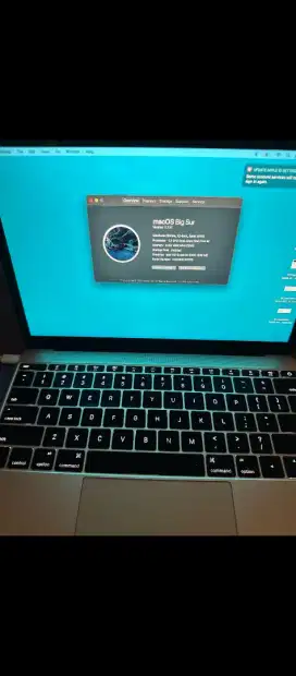 Macbook retina 12 inch 512gb tertipis dan teringan gold fungsi 100%