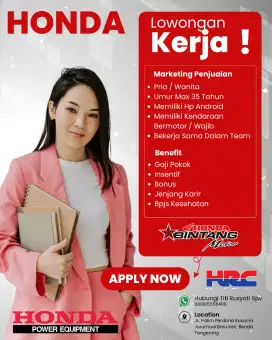 Lowongan kerja marketing honda