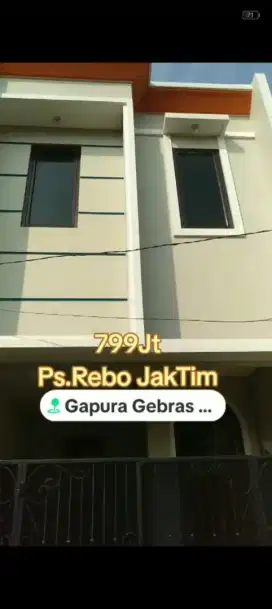 Bs KPR, di pasar Rebo Jaktim. 2 lantai rumah baru siap huni.
