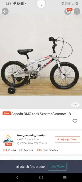 Sepeda anak ukuran 18 . Bekas seperti baru jarang dipakai