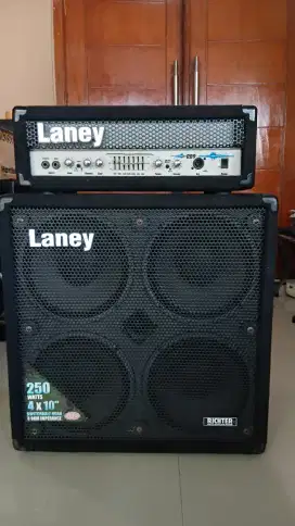 Ampli bass head cabinet laney rb9 dan cabinet rb410 bagus mulus.