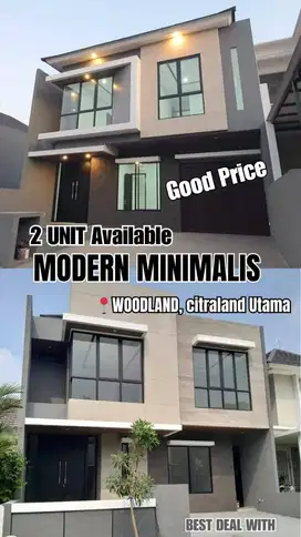 JUAL RUMAH 2 UNIT DI WOODLAND CITRALAND UTAMA SURABAYA