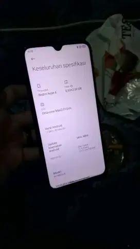 HP redmi not 8 ram 6+2/128