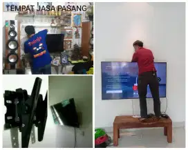 Pasang braket jika sudah ada bracket breket briket nya