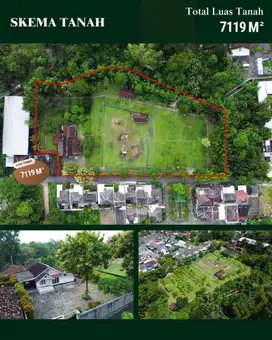 Di jual tanah seluas 7119 M2 Seleman Yogjakarta (Tanah 7 kapling)