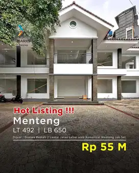 Dijual / Disewakan  Rumah area komersial  Menteng