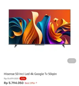 HISENSE GOOGLE TV 4K 50 INCI