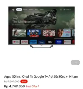 AQUA GOOGLE TV 4K 50 INCI