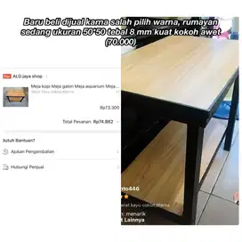 Meja buat taro aquarium tv galon kokoh mejany kuat ketebalan 8 mm awet