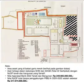 Tanah dan Bangunan Pabrik Lokasi Jl Raya Gatot Subroto Cimone Tangeran