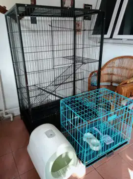 Kandang kucing besi