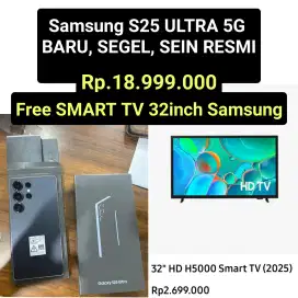 Rp.18,999 free SMART TV SAMSUNG 32in ‼️
Samsung GALAXY S25 ULTRA 5G