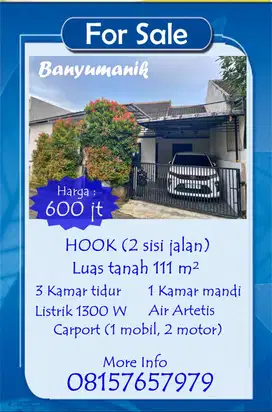 Jual Cepat BU Rumah HOOK 1LT Banyumanik