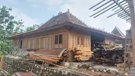 Dijual Limasan Kayu Jati Lawas dinding keliling full