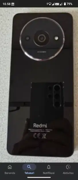 Redmi A3. 4/128 Hp + chasan aja. lecet pemakaian aja wajar seken.