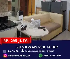 GUNAWANGSA MERR 2BR‼️ Apartemen Full Furnish SHMSRS dekat Rungkut