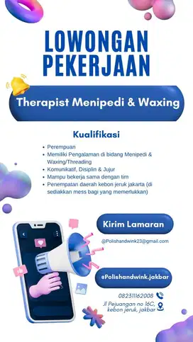 Terapis waxing & menipedi