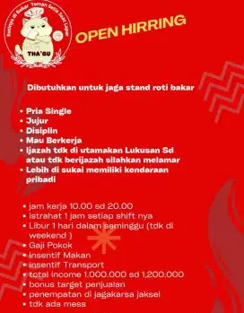 Lowongan jaga stand