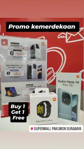 Buy 1 get 1 pembelian redmi note 14pro+5G