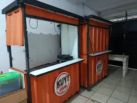 booth container, etalase, gerobak, kontainer mini