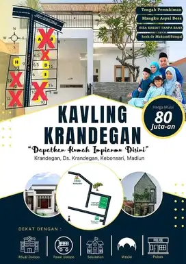 TANAH KAVLING MURAH DEKAT LAPANGAN KRANDEGAN KEBONSARI
