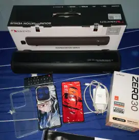 99% mulus + lengkap hp infinix zero 30 4g + soundbar tv nakamichi