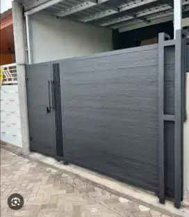 Pagar Minimalis dobel sliding