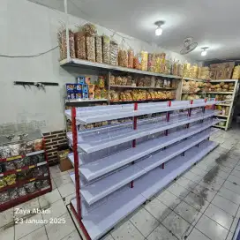 Rak Gondola Minimarket Double Tinggi 150cm BEKAS