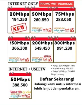 PASANG BARU INDIHOME ALL AREA