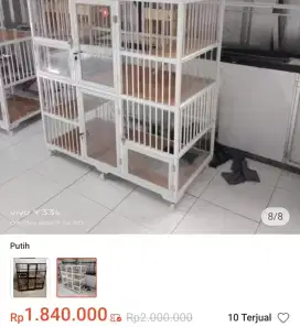 KANDANG KUCING 2 TINGKAT