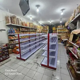 Rak Gondola Minimarket Double Tinggi 180cm BEKAS