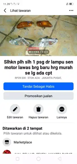 Slhkn lh slh 1 psg dr kelengkapan sepeda/motor lawas brg baru murah sj