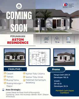 COMINGSOON Perumahan Aston Residence Modern Siap Huni Lokasi Strategis