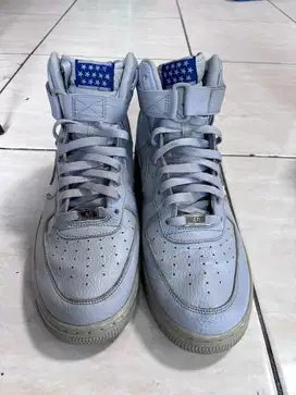 Nike Air Force 1 High '07 Wolf Grey Deep Royal 100% Authentic Ori