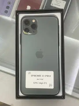 Iphone 11 pro ex inter 64gb Full set normal no minus