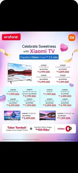 Promo Xiaomi google TV bisa kredit by Home Credit