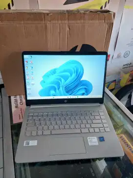 Laptop HP 14s Intel Cel N4120 Ram 4 Ssd 256 Fullset Dus